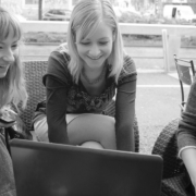 hipster girls working